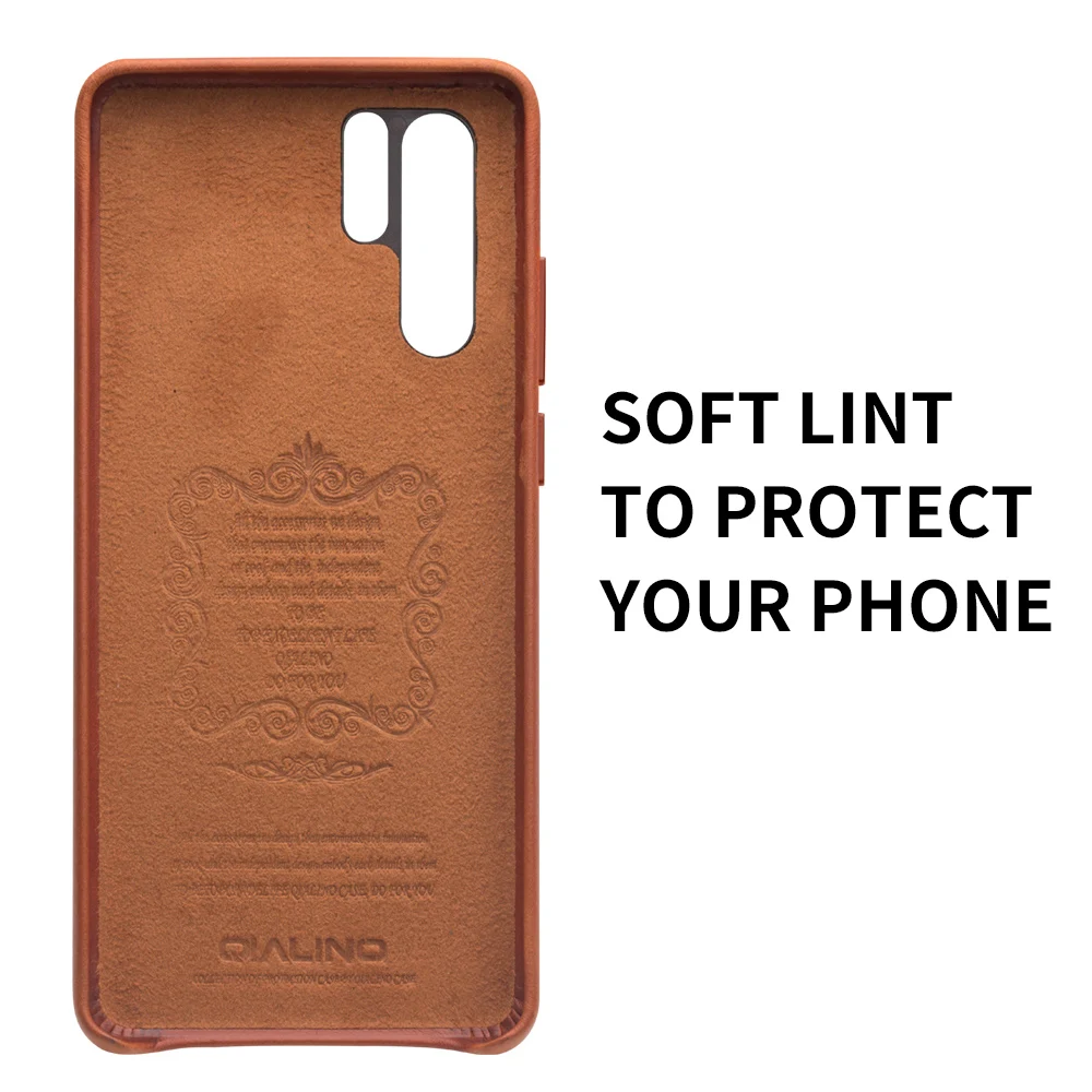QIALINO del Cuoio Genuino di Modo Ultra Cassa Del Telefono Sottile per Huawei P30 Pro da 6.47 pollici Fatti A Mano di Lusso Della Copertura Posteriore per Huawei p30-in Cover da Cellulari e telecomunicazioni su