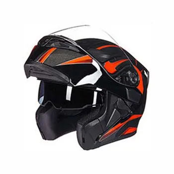 

GXT dual lens Flip up motorcycle Motocross helmet, flip up motorbike moto helmet with Anti-fog lens seasons size M L XL