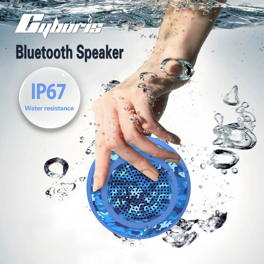 Cyboris IPX7 водонепроницаемый открытый Bluetooth динамик для бассейна, погружаемый в воду портативные мини-колонки Беспроводной 5 Вт с микрофоном TWS