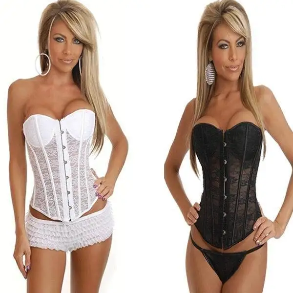 

Women Steampunk Corset Sexy lace Mesh Corset Tops Push Up Corset For Cosplay Party Show Sexy lingerie Underwear Shapers
