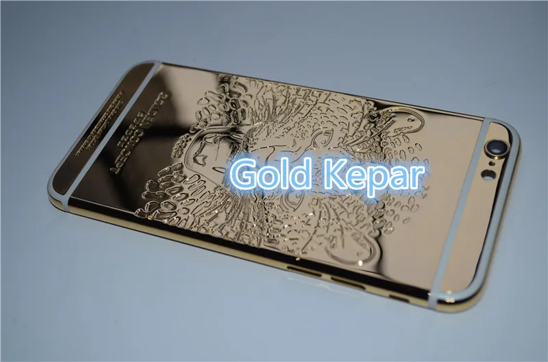 Для iphone6 4,7 дюймов 24K Леопардовый Золотой корпус задняя крышка батарейного отсека для замены с логотипом и кнопками