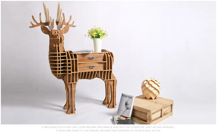 Высокое качество 9 мм олень ящик стол деревянный олень стол мебель совершенно TM002M