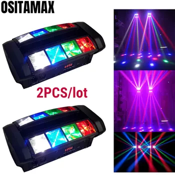 

2pcs Factory Sale Mini Spider Light 8x4w RGBW Beam Moving Head Stage Light 4IN1 Decoration Lighting Bar Party Disco DJ Lights