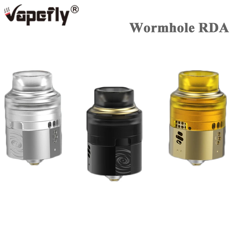 

Original Vapefly Wormhole RDA Tank Single or Dual Coil rebuilable Dripper Atomizer with Squonk BF pin Electronic Cigarette Vape