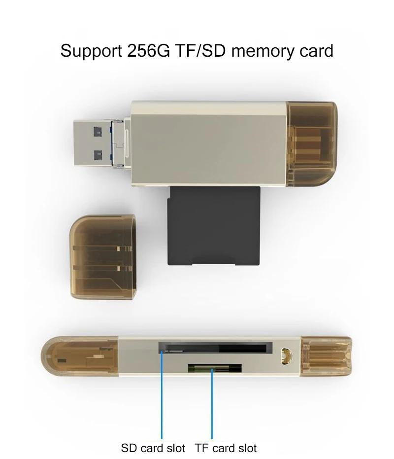 Цинковый сплав type-c кард-ридер 5 в 1 Micro USB 2,0 SD TF OTG Мобильный телефон USB C карта памяти адаптер для Android телефон компьютер