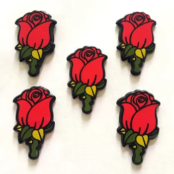 

Hot-100pcs large rose flat back accessories rhinestones/scrapbooks/women's accessories buttons-A356*10