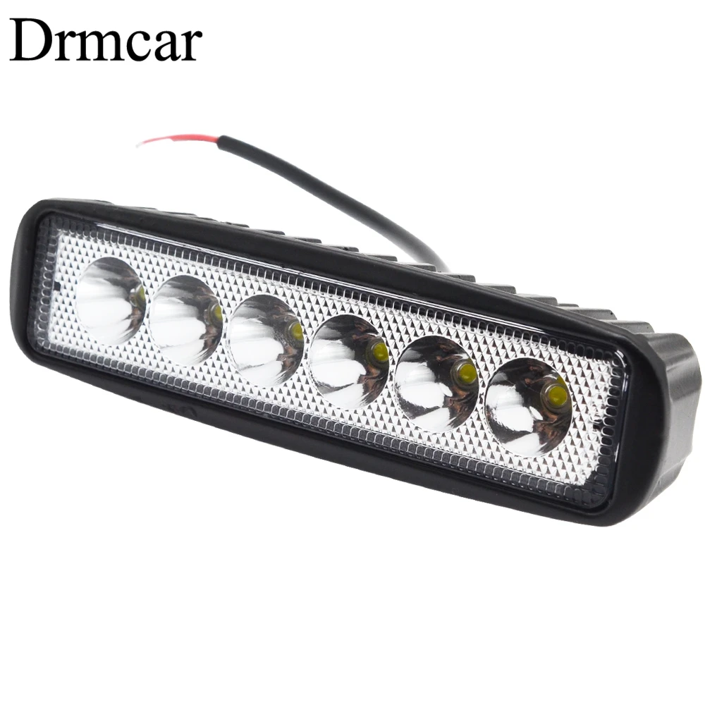 

18W 12V LED Work Light Bar 6Leds Spotlight Flood Lamp Driving Fog Offroad White Work Car Light for Ford Toyota SUV 4WD led beams