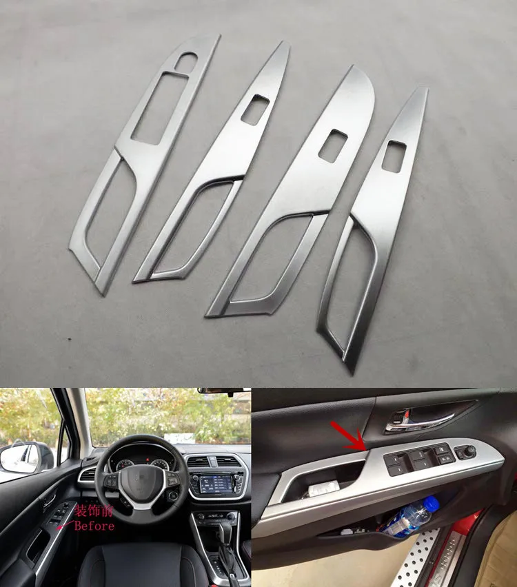 Автомобильный Стайлинг для Suzuki SX4 S cross 2013 2014 ABS хромированная внутренняя дверная