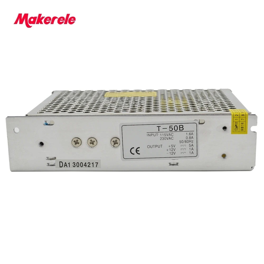 높은 품질 1 pc 새로운 dc 스위칭 전원 공급 장치 50W 5V 12V -5V 7A 1A ac-dc 전원 공급 장치 ac dc 컨버터 T-50A