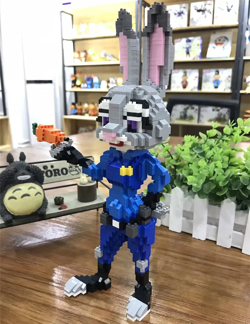 Дешево Новый создатель лиса кролик Ник и Джуди Уайльд фигурка модель блок Строительный блок Набор классические Развивающие игрушки для детей