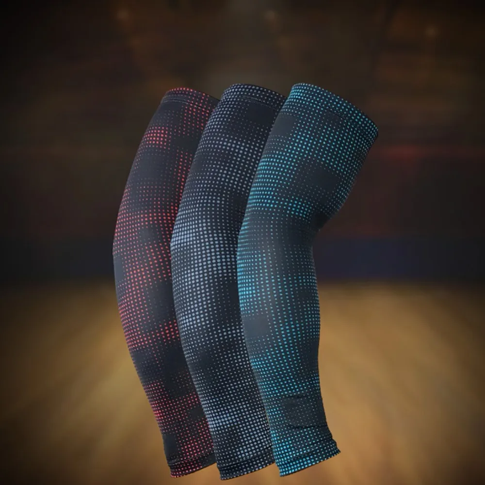

Arm Sleeve1pc Long Elbow Pads Sleeve Spandex Dots Printed Breathable Anti Slip Moisture Wicking Elastic Arms Wrap Protector