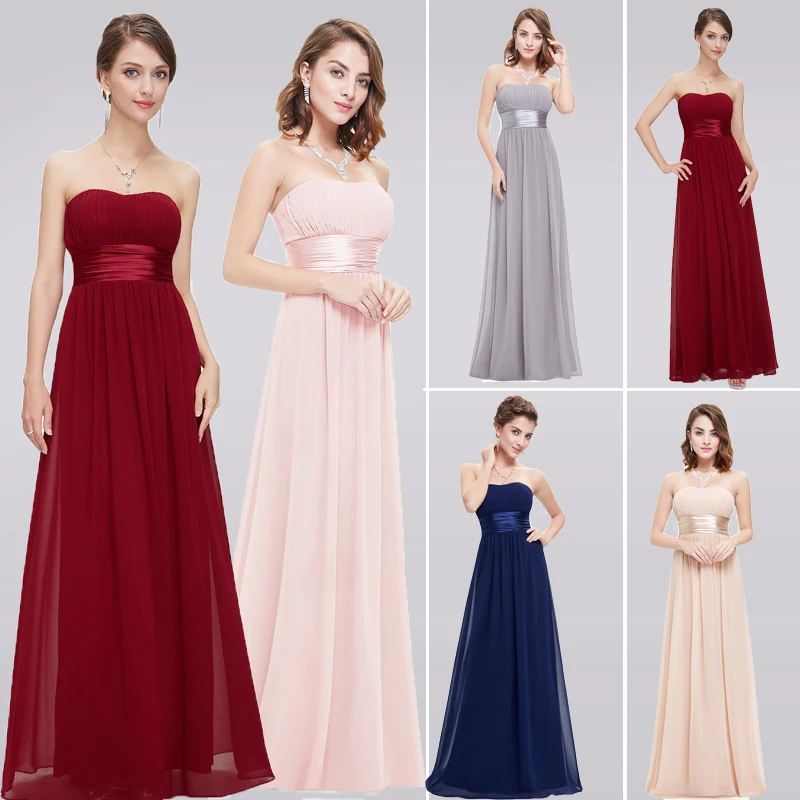 burgundy and grey bridesmaid dresses