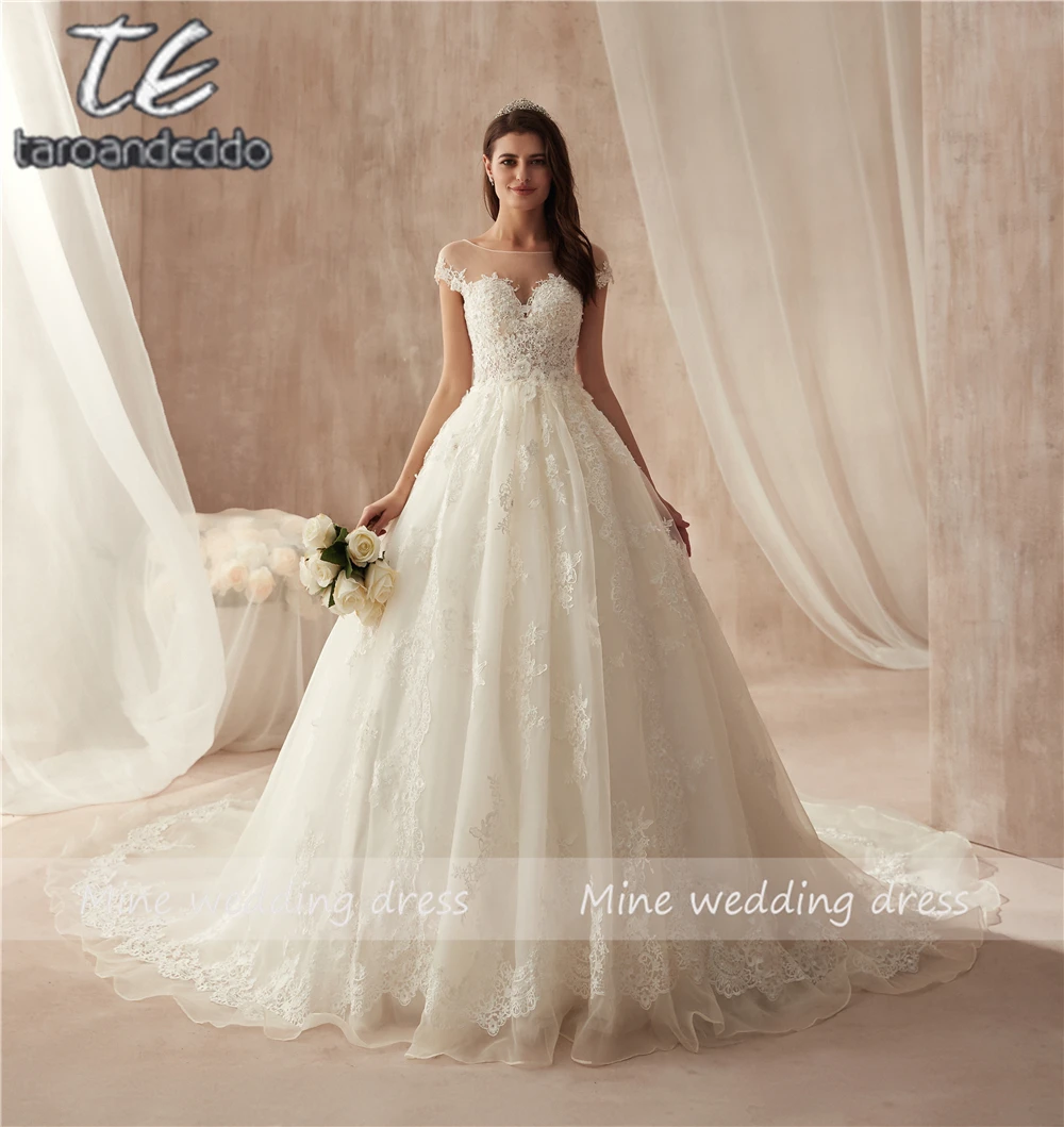 off shoulder wedding ball gown