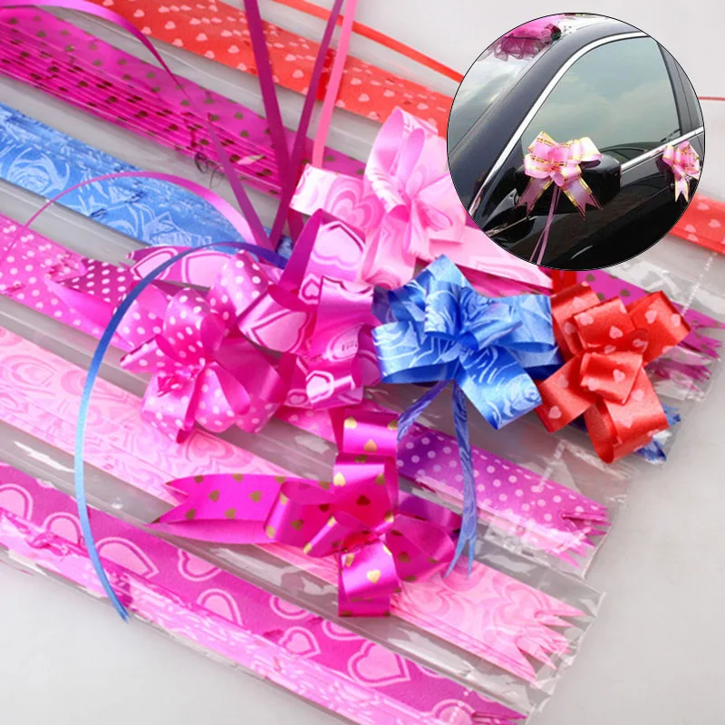 

Promotion 10 Pcs Gift Wrap Pull Bows Flower Present Package Wedding Birthday Party Decor KM88