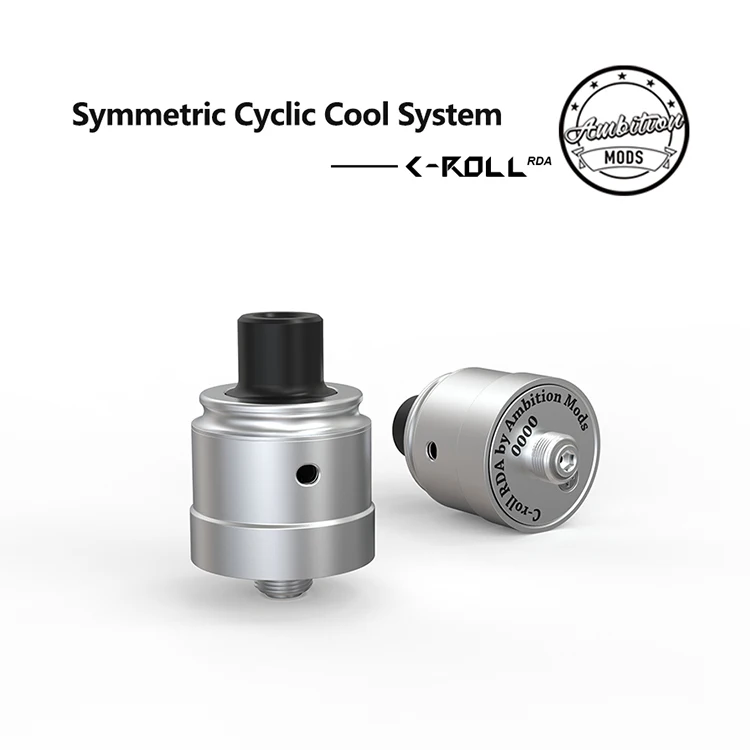

Authentic Ambition Mods C-Roll 316SS 22mm RDA Rebuildable Dripping Atomizer With Cyclic Cool System Vape Tanks