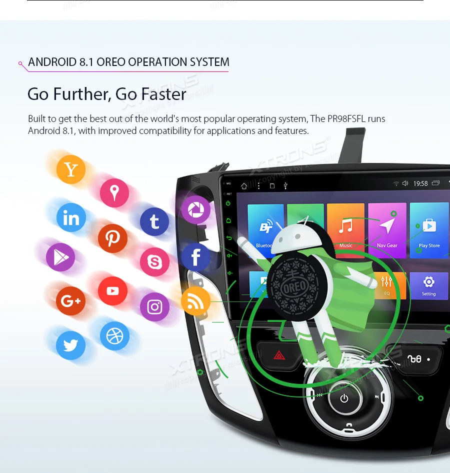 Flash Deal XTRONS 9" Android 8.1 Octa Core 2GB RAM 32GB ROM Car Multimedia Player GPS navigation for Ford focus 2012-2017 TPMS DAB No DVD 3