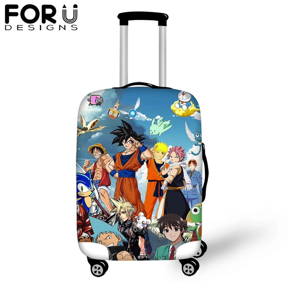 

Elastic Cotton Waterproof Luggage Cover Dragon Ball/One PieceTravel Suitcase Dust Cover for 18-30inch Cases Luggage Protector
