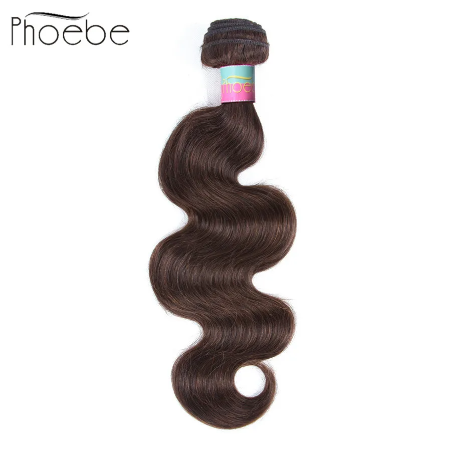 

Phoebe Hair Pre-colored 2# Body Wave Malaysia Human Hair Bundles Hair Weaves 1 Bundles Non-Remy Hair Extensions 10-26inch