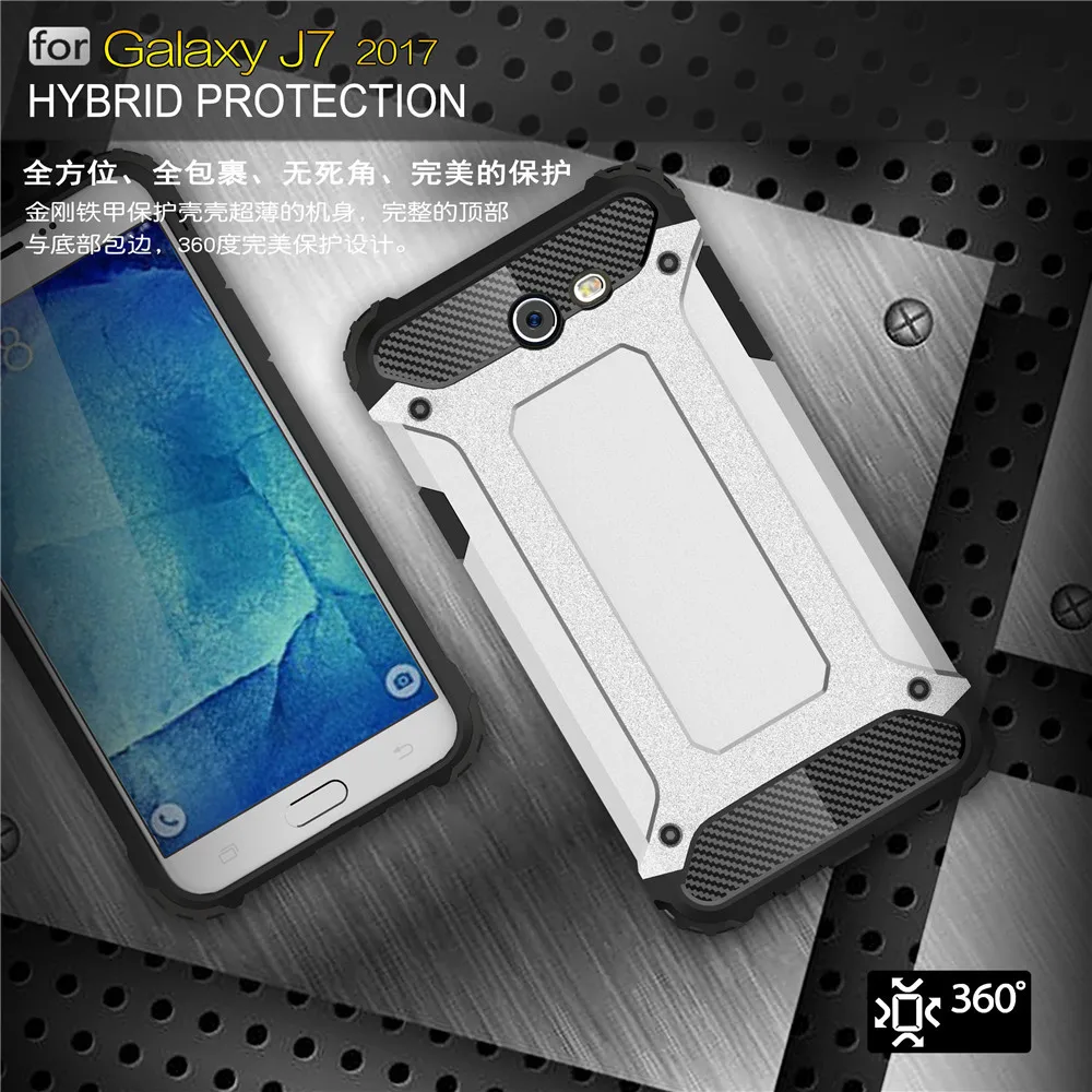 Case For Galaxy J7 2017 Luxury 2 in 1 hard PC + Soft TPU back cover For Samsung Galaxy J7 SM-J730F 2017 Mobile Phone Cases  (7)