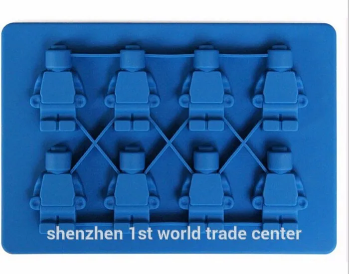 200 шт./лот Робот Ice Mold Силиконовые Ice Cube лоток Приготовление мороженого