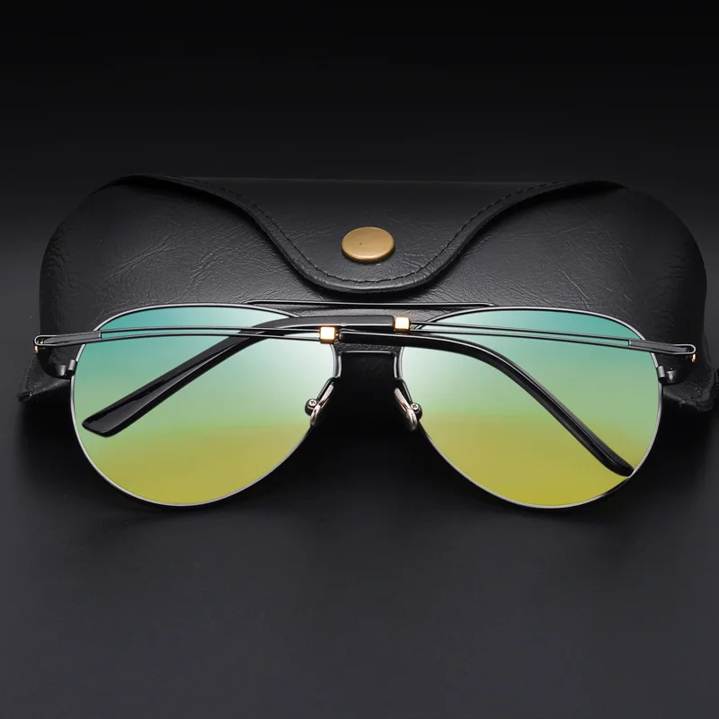 Мужские солнцезащитные очки Винтаж поляризационные Круглые Солнцезащитные очки для вождения очки оригинальные очки клип на авто Accessories9