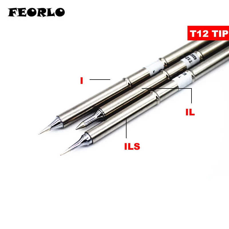 FEORLO 1pcs soldering tips T12 for HAKKO T12-ILS D24 D08 I IL K KU Solder Iron Tips soldering welding stings FEORLO 1pcs soldering tips T12 for HAKKO T12-ILS D24 D08 I IL K KU Solder Iron Tips soldering welding stings