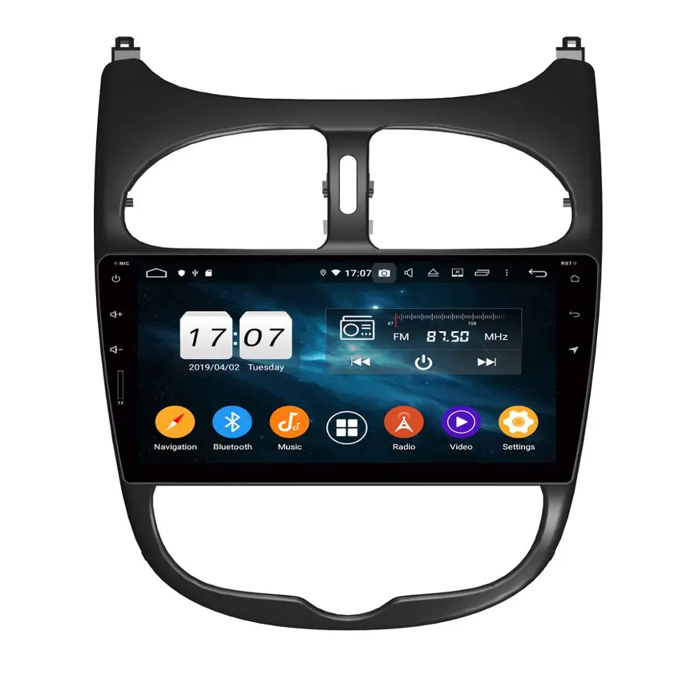 

9 inch 4+32G Android 9.0 car multimedia Player for PEUGEOT 206 with GPS Wifi NO DVD