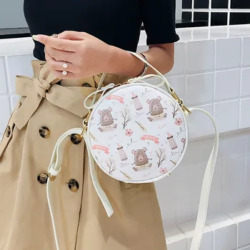

2018 women bags designer crossbody bags ladies cartoon printing handbags PU leather shoulder bags handbag bolsa feminina