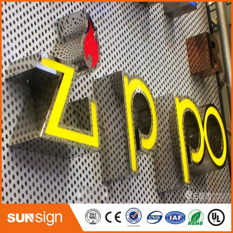 Настраиваемая зеркальная буква из нержавеющей стали|stainless steel channel letters|brushed stainless