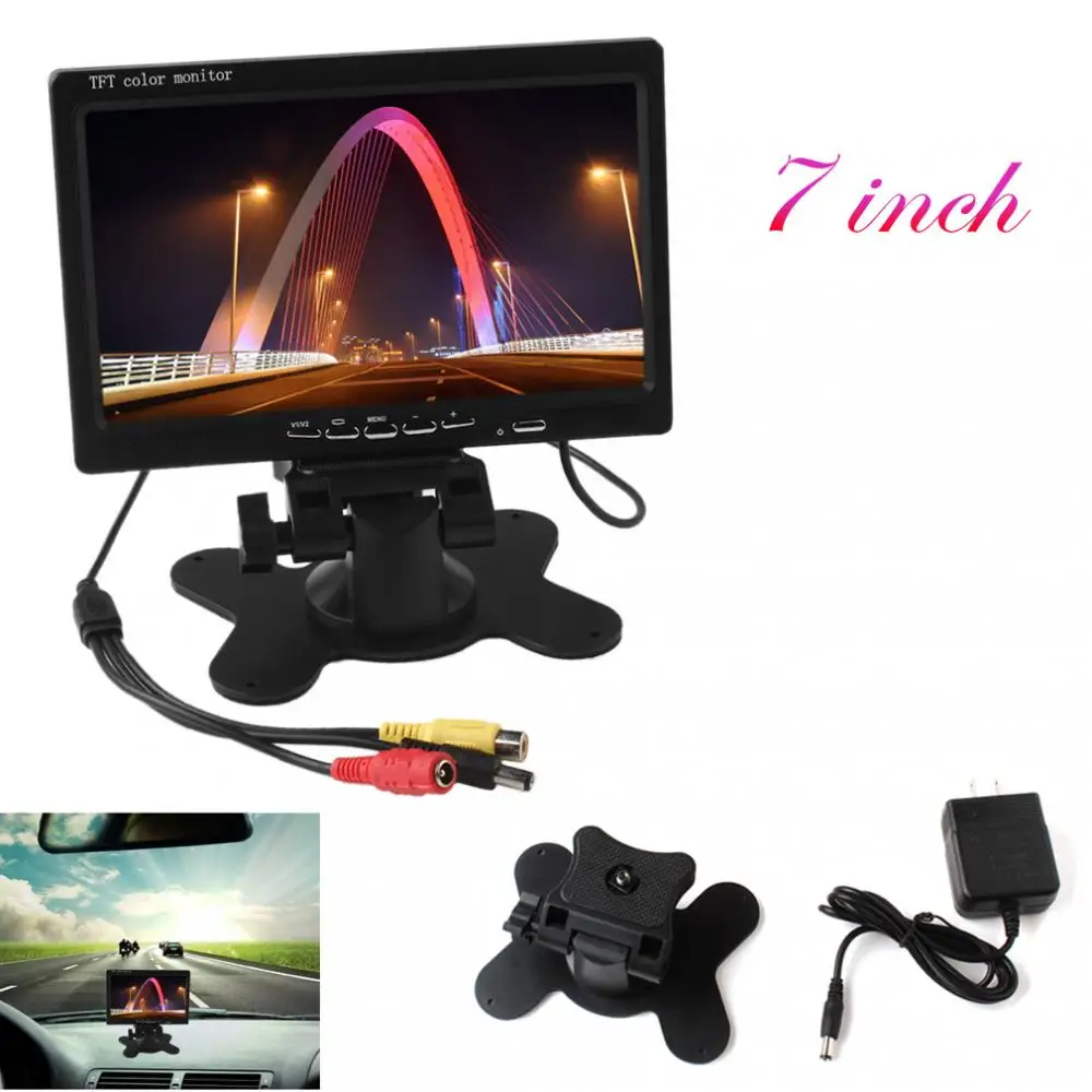 

7 Inch 800x480 HD LCD Screen Car Rear view Display Backup Reverse System Monitor Support SD for Car / Warehouse