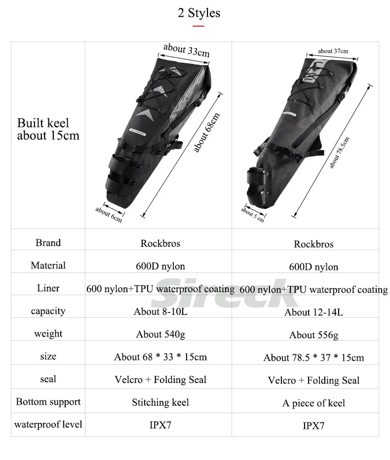 Rockbros, сумка для горного велосипеда, 8-14л, водонепроницаемая, MTB, велосипедная сумка, велосипедная сумка на заднее сиденье, велосипедная сумка, Аксессуары для велосипеда, Bolsa Bicicleta