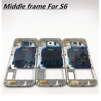 

Middle Mid Plate Frame Bezel Housing Cover For Samsung Galaxy S6 G920 Middle Frame Bezel Housing with NFC Side Key