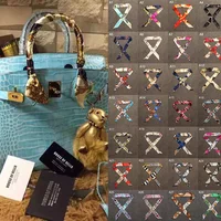 New Silk Small Women Fashion Scarf Hair Bags Handle Decoration Tie Multifunction Hand Ribbon Scarf 4*100cm M30 1