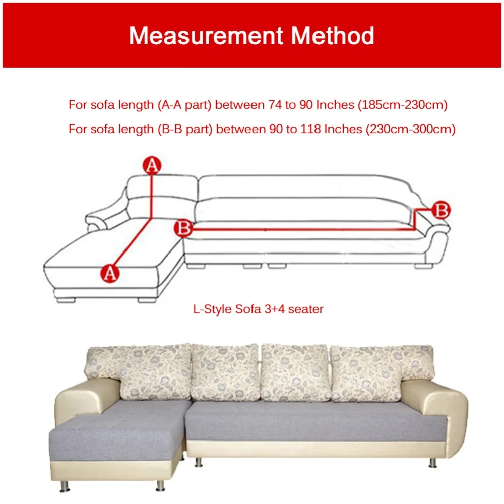 Стрейч диван крышка для Гостиная эластичность 1/2/3/4-Seater диван Чехол L-shape форме, благодаря чему создается ощущение невесомости с диване крышка угловой диван крышка