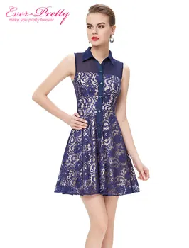 Fashion Navy Blue Homecoming Dresses Sleeveless Lapel AP05265NB Lace Dresses Women Short  Homecoming Dresses Free Shipping