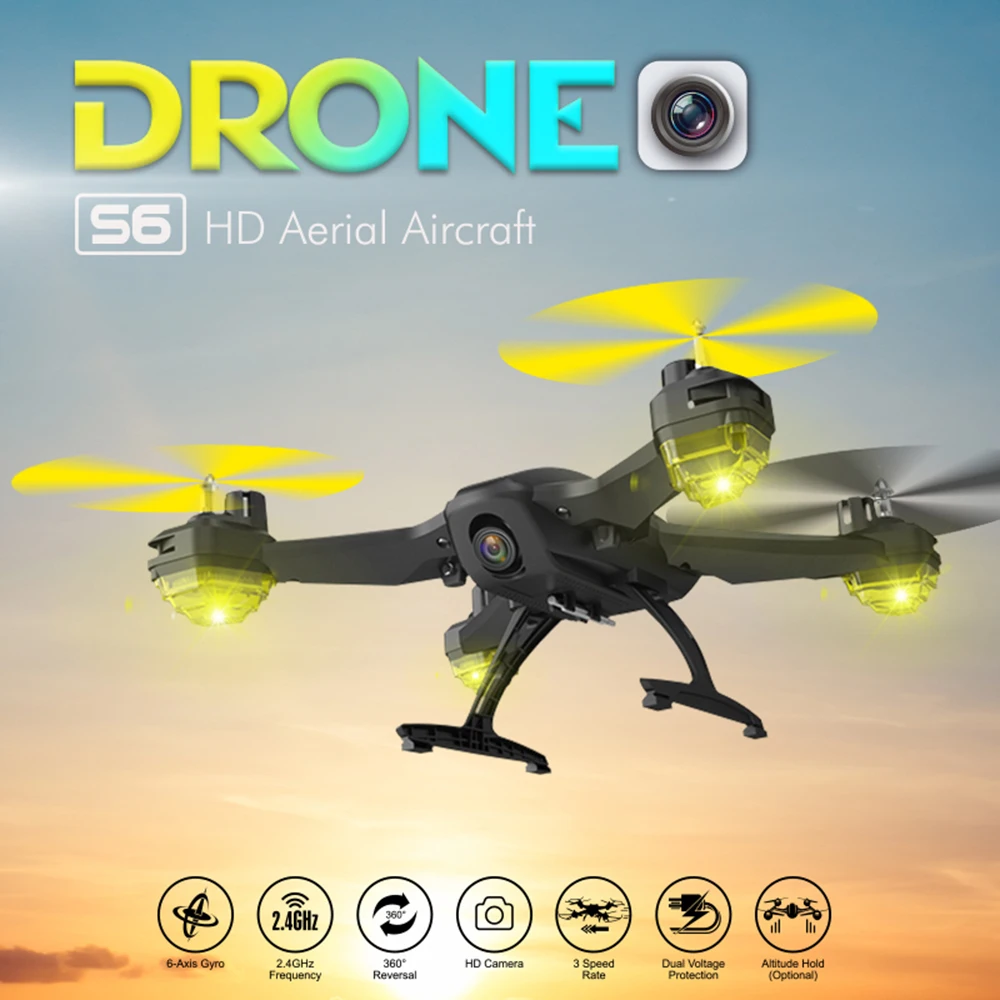 

FPV RC Drone/Quadcopter with Camera Remote Control Altitude Dron Quadcopters Trajectory Fight/Phone control toys vs 8807W