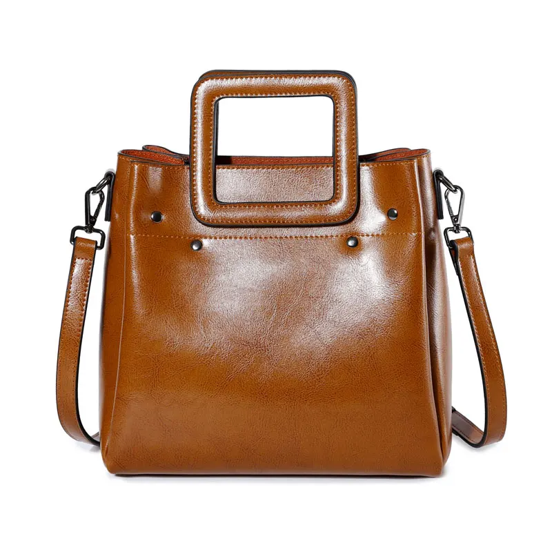 

Women's Bag 2018 Handbags Made of Genuine Leather Luxury Handbags Women Designer Handbags Female Vintage Top Handle Bag