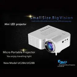 UC28B Мини Портативный светодиодный проектор 1080 P ЖК-мультимедийный домашний кинотеатр USB TF светодиодный проектор для домашнего
