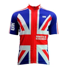 Alien спортивная одежда Флаг Великобритании для мужчин с коротким рукавом Pro Team Велоспорт Джерси полная молния велосипедная одежда