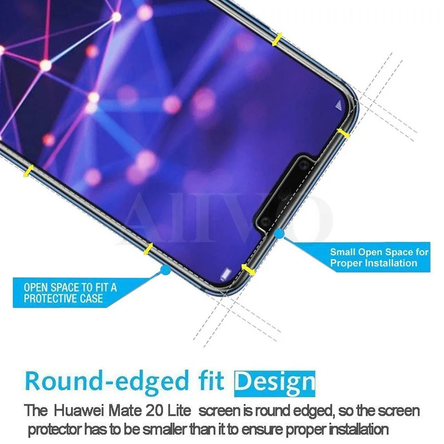2 шт./лот 2.5D полное покрытие Премиум Закаленное стекло для Huawei Nova 3i 3 8X Mate 20 P20 Pro Lite