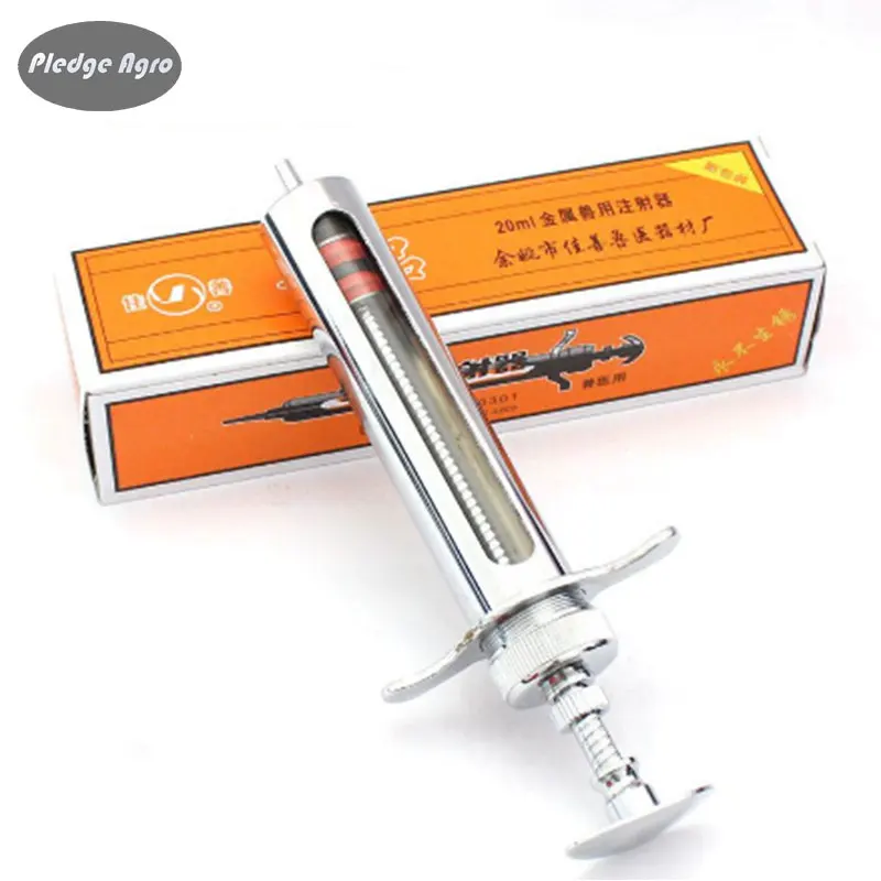 

Metal syringe 10ml 20ml 30ml 50ml farm tools veterinary equipment farming animals medical for pig chicken cattle cattle agro