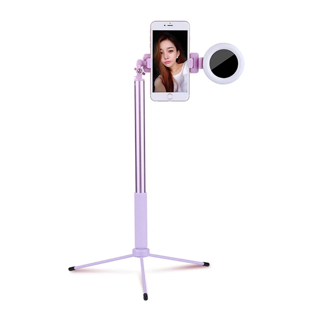 Color : Green 4 in 1 Selfie Ring Light 1.7m Extendable Selfie Stick Tripod Selfie LED Ring Light with Monopod Phone Mount for Smartphones