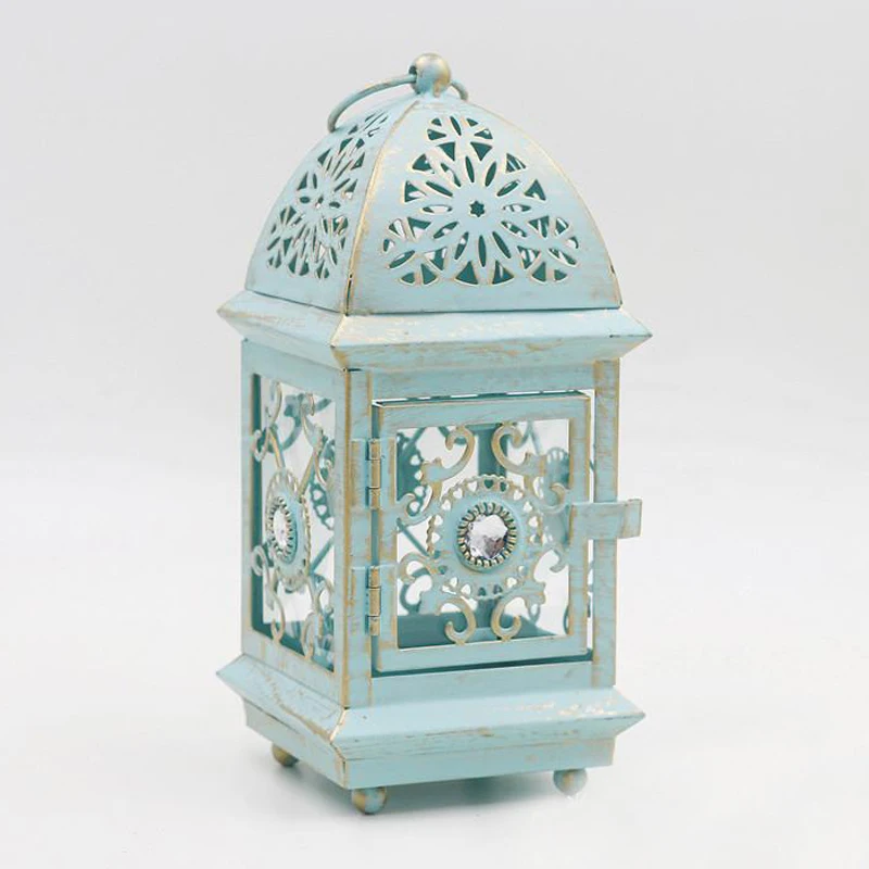 Moroccan Accents Lattice Antique Green Gold Acrylic Jeweled Home Decor Iron Candle Lantern Moroccan Accents Lattice Antique Green Gold Acrylic Jeweled Home Decor Iron Candle Lantern