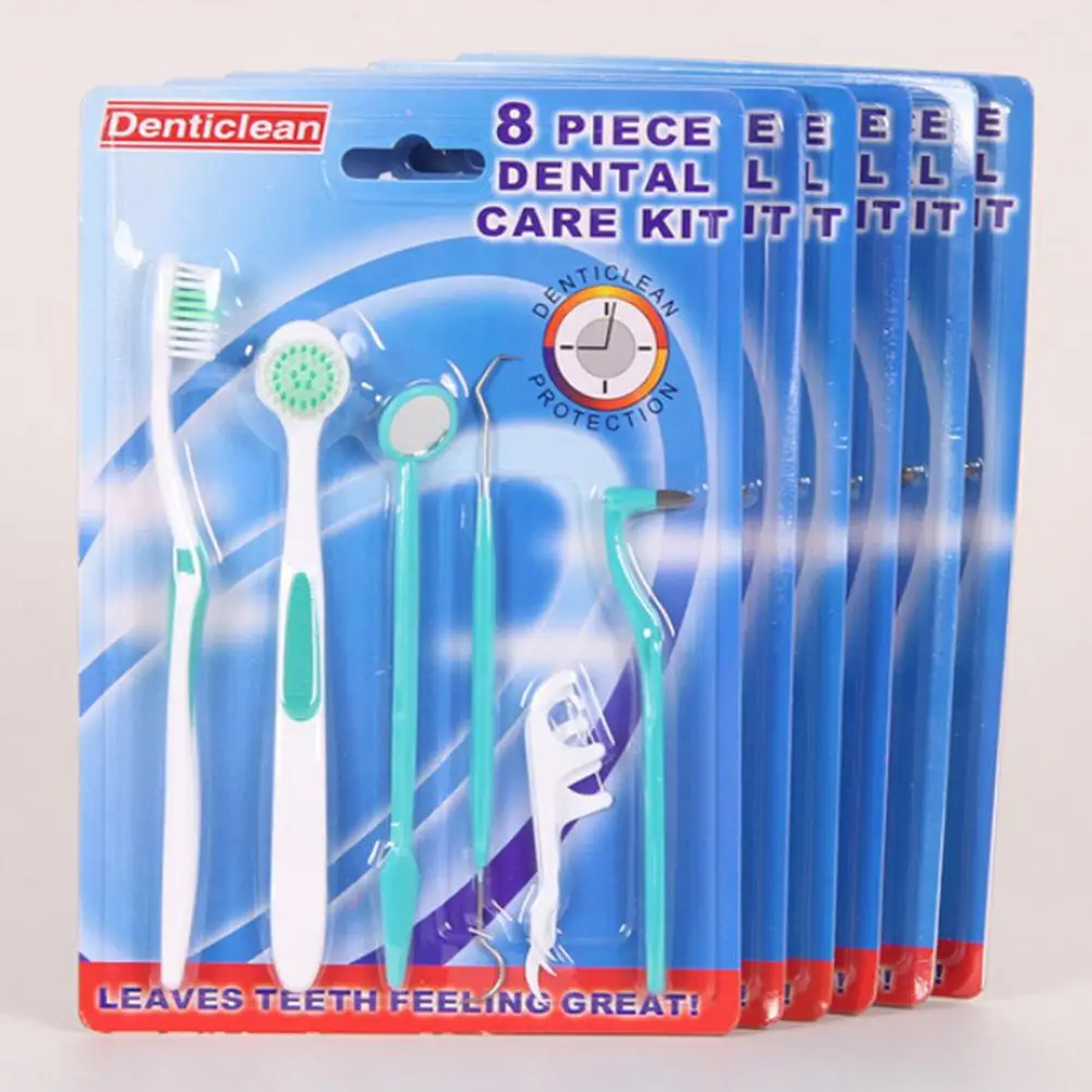 Hot Sale 8 in1 Oral Care Dental Care Tooth Brush Kit Cleaning Dental Hygiene Products Wholesale