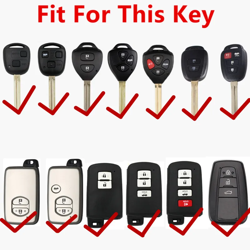 Чехол для ключей FLYBETTER из натуральной кожи для Toyota Camry/Corolla/Crown/Prado/Highlander/Prius/Avalon/Land Cruiser/CHR L43