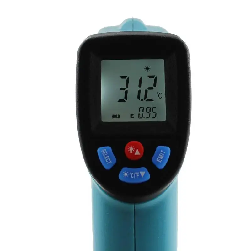 Бесконтактный Ручной цифровой ИК лазерный инфракрасный термометр пирометр ЖК-измеритель температуры лазерный точечный пистолет бытовой термометр