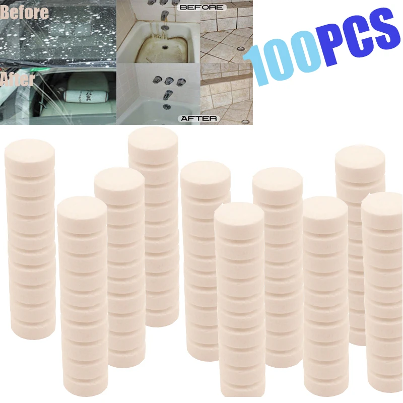 

100 PCS Multifunctional Effervescent Spray Cleaner Set Without Bottle All Purpose Car Home Cleaning Effervescent Spray Cleaner