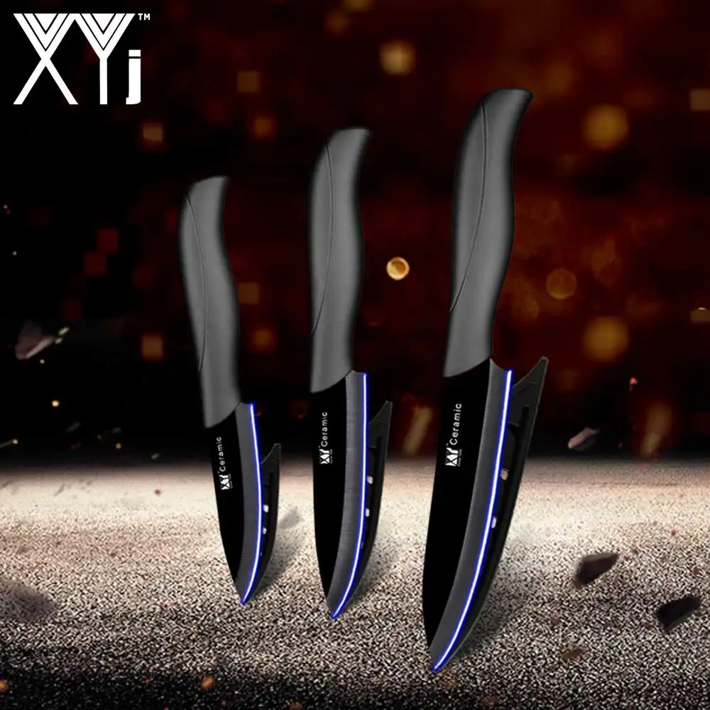 Набор керамических ножей XYj 3 &quot4&quot 5 &quot цветной кухонный инструмент из абс +