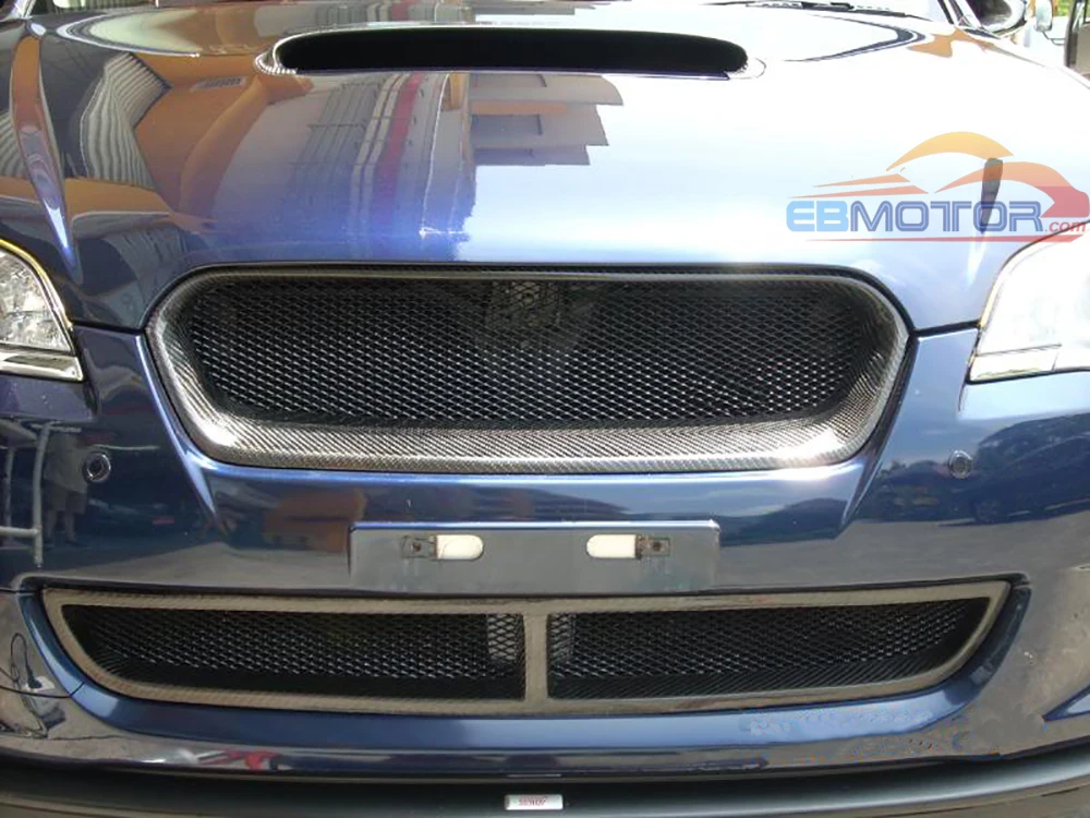 ebmotor-com Real Carbon Fiber Front Bumper Grille Grills Fits For Subaru Legacy 2007-2008  14