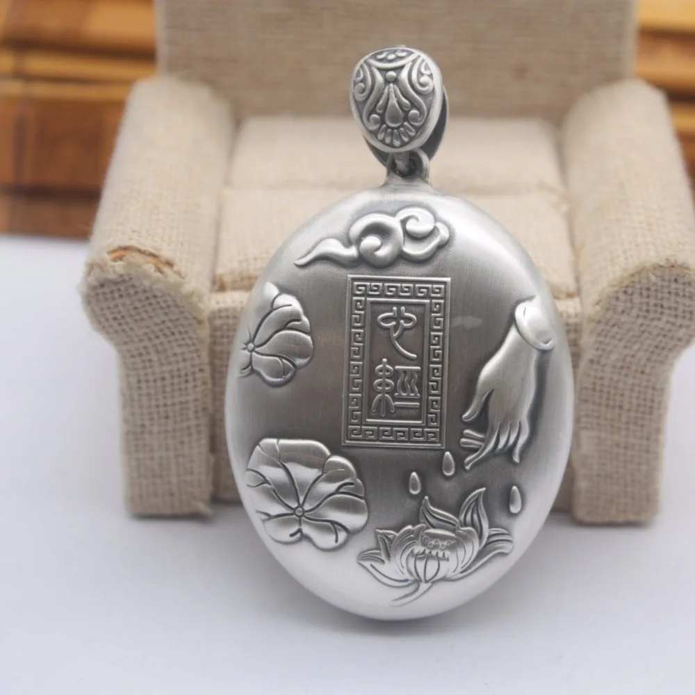 

New Arrival Pure 925 Sterling Silver & Pink Crystal Women's Lucky Lotus Leaf Pendant Size 62x40mm